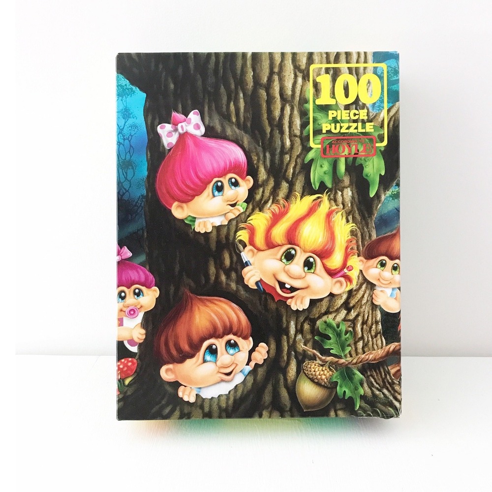 Hoyle Trolls Puzzle Green 100 Piece Vintage 1995 5202 Trolls in‎ the Trees